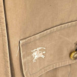 Burberry Vintage Women's Beige Size 10 Zip Cotton Blend Utility Jacket