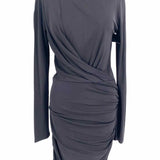 rag & bone Women's Black Size M Long Sleeve Viscose faux wrap Dress
