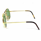 MARNI Metal Gold Tone Green Aviator Round ME115S Sunglasses