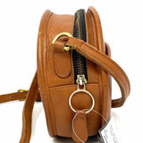 Coach 1995 Canteen D5G-9982 Leather Cognac Circle Crossbody