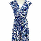RACHEL ZOE Women's Blue Size XS Cinched Abstract Dress