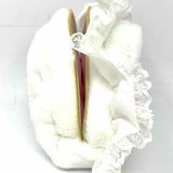Plush White Zip Lace Hello Kitty Pouch