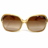 Vogue Light Brown Square Translucent Sunglasses