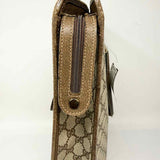 Gucci Ophidia Coated Canvas Beige Zip Top GG Web Accent Tote