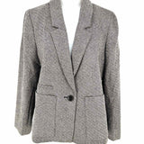 Madewell Women's Gray Size M Wool Blend Diamonds Blazer