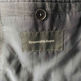 Ermenegildo Zegna Men's Charcoal Size 44 Silk Cashmere Plaid Blend Sport Coat