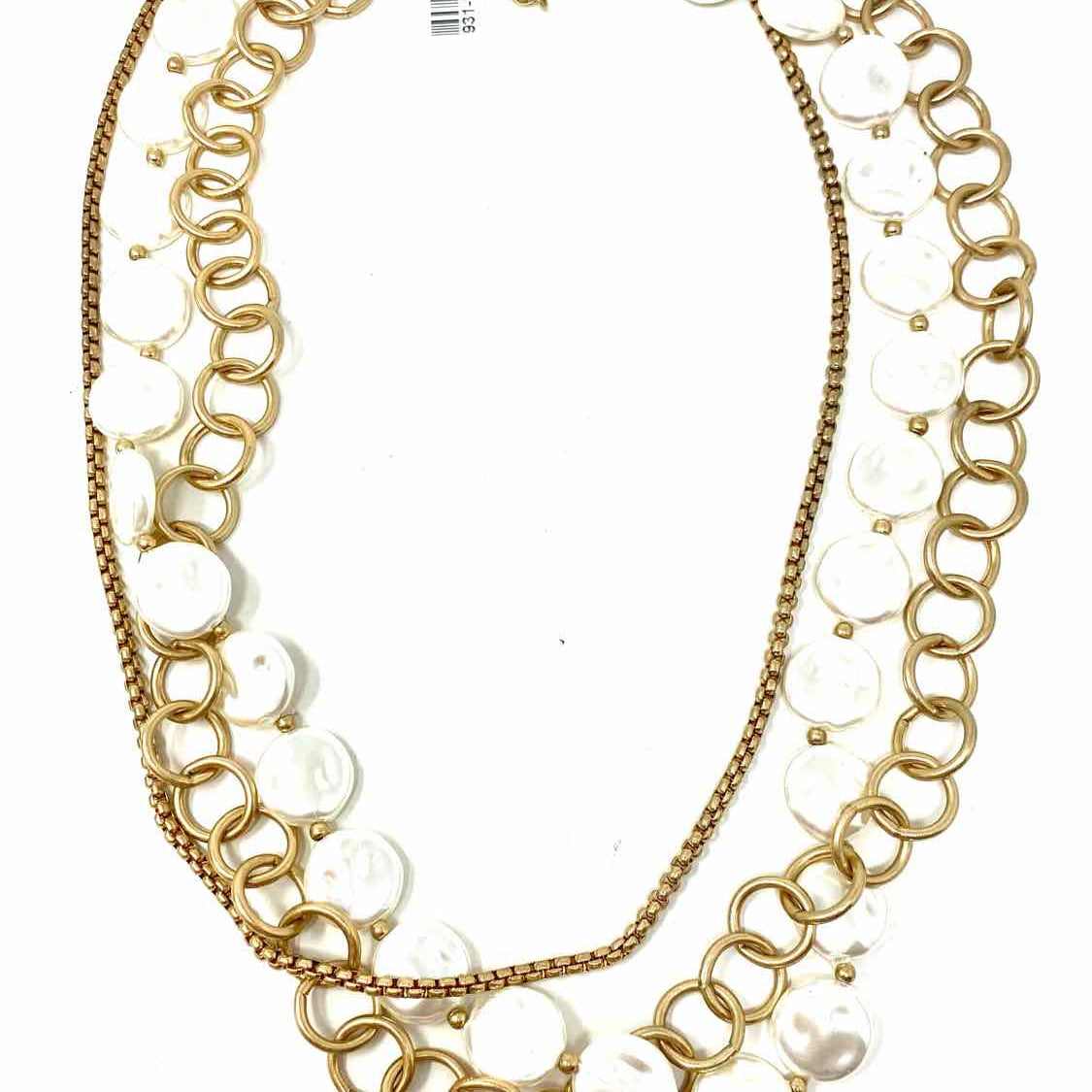 Southern Living Gold Tone Chandelier Multi-strand Faux Pearl Jewelry Set