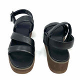 Vince Skylar Women's Black Size 9.5 Ankle Strap Leather Sandals