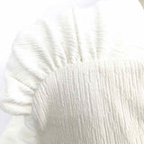 Rebecca Taylor Women's White Size XS V-Neck Ruffled Long Sleeve