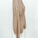 360SWEATER Women's Beige Size L Crochet Sweater