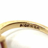 S&G B 10K Gold Purple Simulated Sapphire Estate Vintage Ring