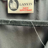 LANVIN Women's Black Size L Neck Bow Silk Raw Hem Sleeveless