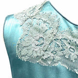 DOLCE & GABBANA Women's Teal Size 42/S Pleated Lace Sleeveless