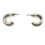 Metal Silver Hoop .5" Earrings