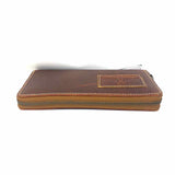 Southernly Obsessed Brown Zip-Around Leather Wallet
