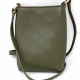 Quince Olive Green Pebbled Leather Crossbody