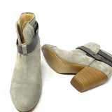 rag & bone Harrow Women's Gray Size 38.5/8.5 Block Heel Suede Ankle Bootie