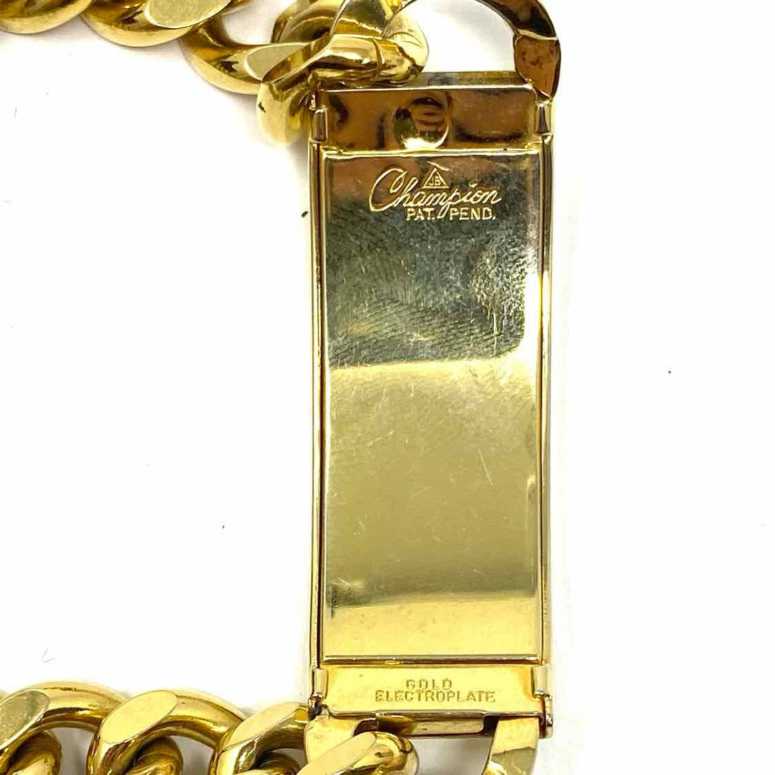 Champion Gold Plated Chain Link Style 8.25" ID Bracelet