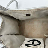 Telfar Small Shopping Bag Silver Mini Tote Leather Crossbody