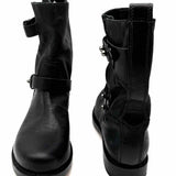 rag & bone Women's Black Size 38/7.5 Ankle Leather Moto Boots