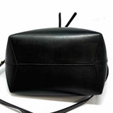 MANSUR GAVRIEL Black Leather Made in Italy Bucket Bag w/ Pouch