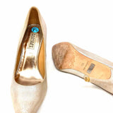 Badgley Mischka Women's Beige Stiletto metalic Size 7.5 Pumps