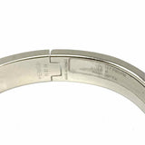 Hermes Clic H PM White Silver Tone Hinged Bangle