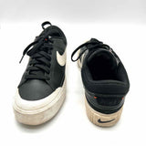 Nike Women's Black Size 9 Lace-up Leather Sneakers
