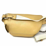 Michael Kors LG 2 in 1 Maisie Waist Pack Beige Zip Pebbled Leather Waist Bag