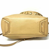 Stuart Weitzman Beige Hobo Leather Shoulder Bag
