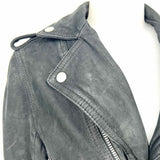 The Kooples Women's Black Size S Moto Suede Jacket