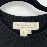 saltwater LUXE Women's Black White Size S Crop Heart Sweater