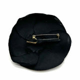 Chanel Black Camellia Brooch