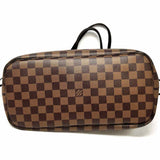 LOUIS VUITTON Neverfull MM w/ Pochette Coated Canvas Brown Damier Ebene Tote