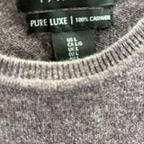 Tahari Women's Purple Size L Crew Cashmere Sweater