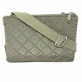 Rae Dunn Gray Zip Quilted Crossbody