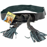 Deca Brown Wide Tassel Leather Belt