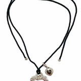 Judith Ripka 925 Sterling Silver Pendant Cord Cubic Zirconia Necklace