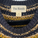 The Reeds x J. Crew Women's Navy Size M Cotton Blend Fair Isle Sweater
