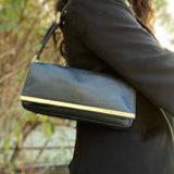 Fendi 2000-03 Mamma Bar Y2K Vintage Black Baguette Leather Shoulder Bag