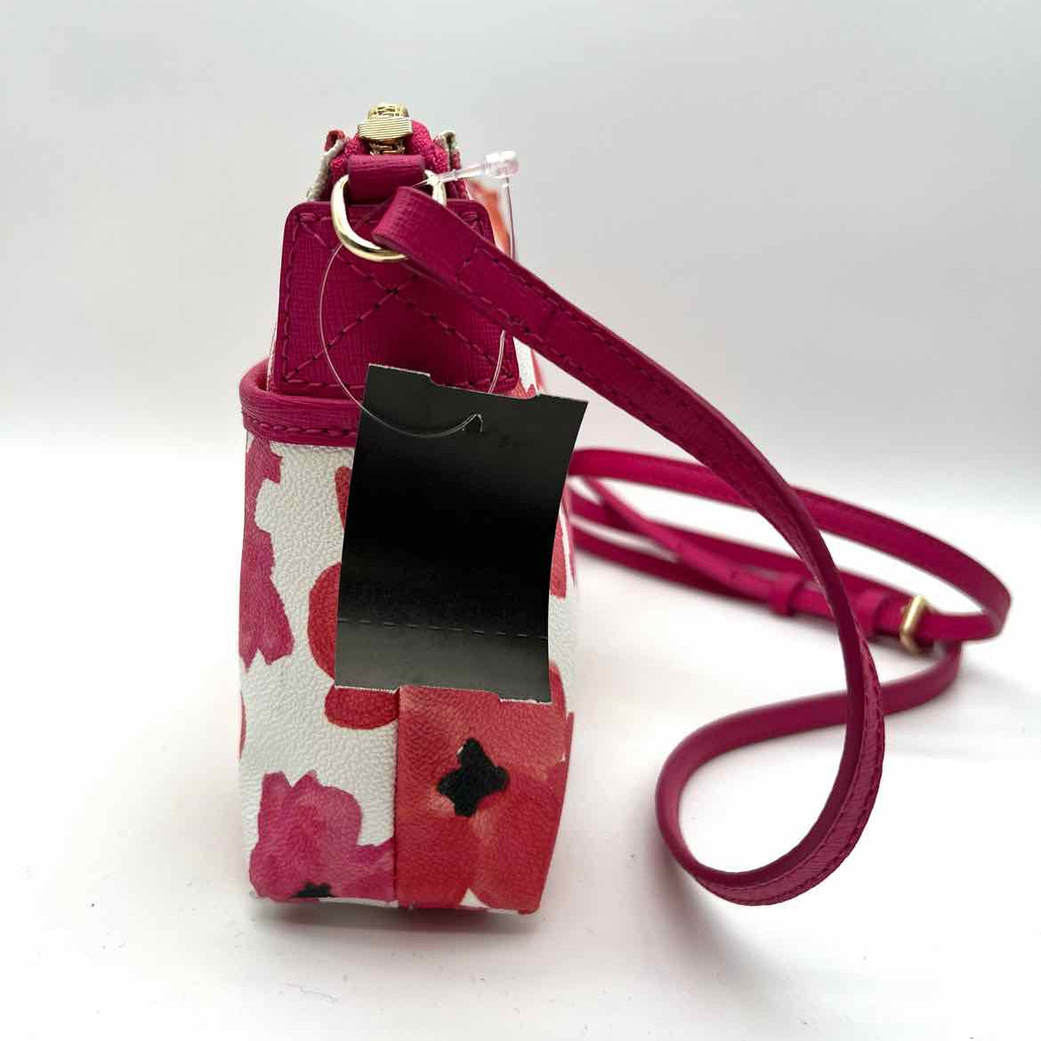 Dooney & Bourke White Pink Rectangular Floral Crossbody