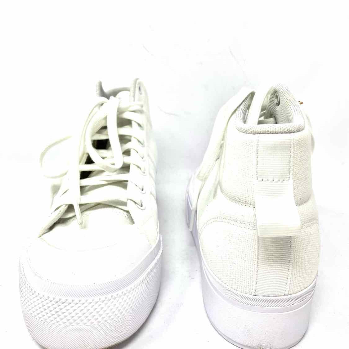 Adidas Men's White Shoe Size 9.5 High-Top Sneakers