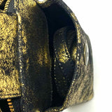 Calleen Cordero Gold Phone Case Crackle Leather Studded Crossbody