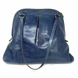 HOBO INTERNATIONAL Delaney Blue Zip-Around Leather Tote