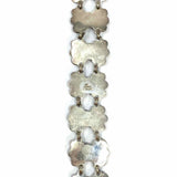Taxco Maria Morena Ortiz 1980's 925 Sterling 7.5" Flower Made in Mexico Bracelet