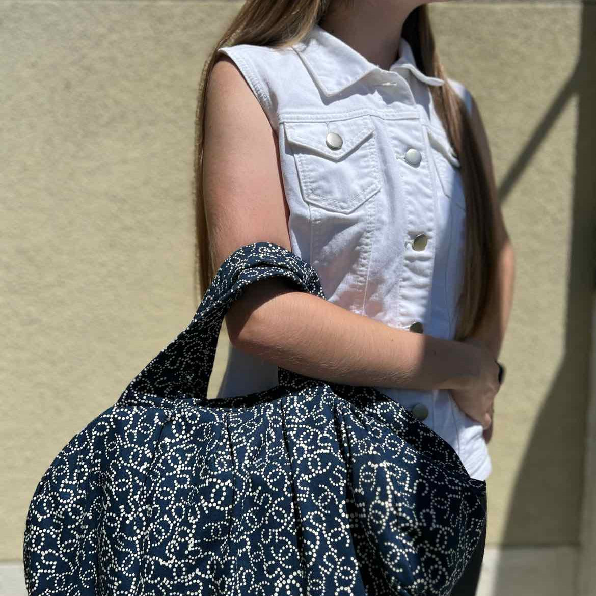Chanel 2006 CC Nº5 Dots Logo Navy Mini Duffle Bag
