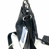 Baggallini Nylon Charcoal Zip Abstract Crossbody