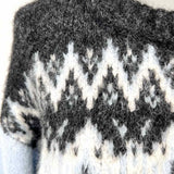 Loft Women's Blue Gray Size XS balloon sleeve Abstract Sweater
