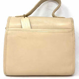 Coach Manor Cream Top Handle Turnlock Leather Satchel
