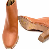 Ted Baker Lorca Women's Light Brown Size 39/8 Block Heel Leather Bootie